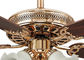 Lámparas modernas electrochapadas de la fan de techo del oro de Rose con el hierro, de acrílico proveedor