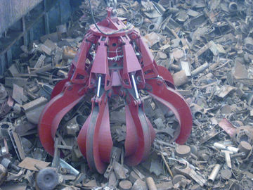 China Gancho agarrador rojo del excavador de la cuerda 40t cuatro con el cubo 8 m3 para los minerales/la dirección del mineral proveedor