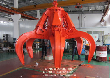 China electro ganchos agarradores hidráulicos de la grúa de la cáscara de naranja 10T para la eficacia alta del pedazo de acero proveedor