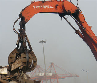 China Gancho agarrador hidráulico o mecánico de la cáscara de naranja del excavador para manejar la chatarra, terrón inútil proveedor